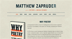Desktop Screenshot of matthewzapruder.com